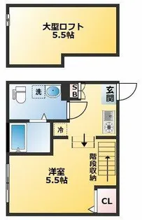 ハーモニーテラス梅田III【2階】の間取り