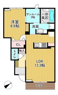ミライエ・ブーケ【1階】の間取り
