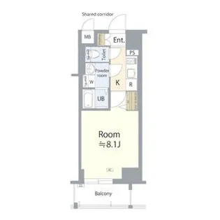 エスリード名古屋東別院【3階】の間取り