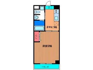 フェリスSEKIME【5階】の間取り