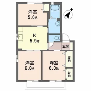 シャーメゾン ブルーム I【2階】の間取り