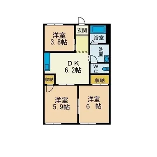 グリーンハイツ愛川C【1階】の間取り