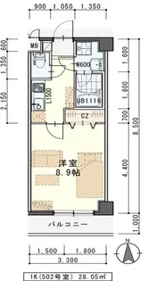 ノースライラック【5階】の間取り