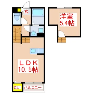 Quralis Aira B棟【2階】の間取り