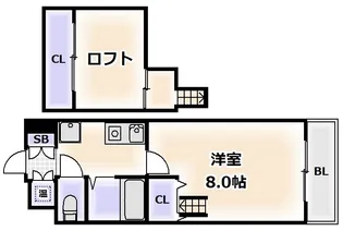 ロイヤルコート華【6階】の間取り