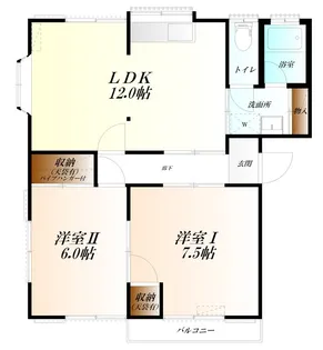 ホミリハイツD棟【1階】の間取り
