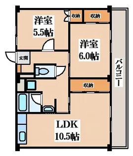 ビレッジハウス城蓮寺【4階】の間取り