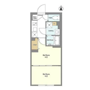 ルネサンスコート亀戸SOUTH【4階】の間取り