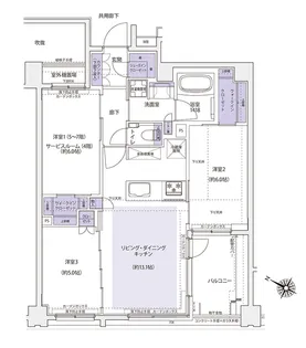 ケーディーエックスレジデンス横濱紅葉坂【6階】の間取り