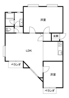 ノーブルマンション山王塚【2階】の間取り