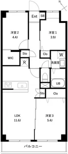 PARK MODERN西葛西【3階】の間取り