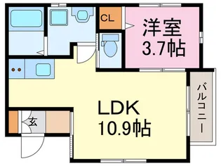 プレミア-ル播磨【2階】の間取り