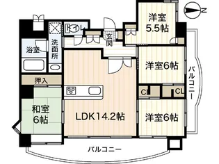 Calle Omachi【9階】の間取り