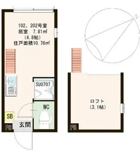 ハーモニーテラス豊島IV【1階】の間取り