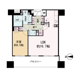ウェリス・ジオ梅田レジデンス【10階】の間取り