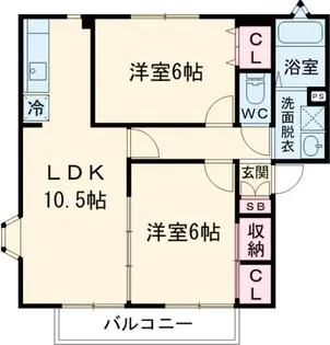 アルティス飯島 B【1階】の間取り