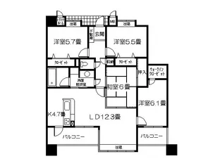 グランドパレス西鹿児島906号【9階】の間取り