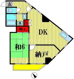 グローリアパレス壱番館【5階】の間取り
