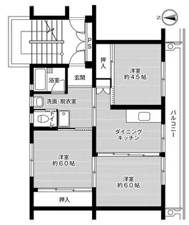 ビレッジハウス大淀3号棟【5階】の間取り
