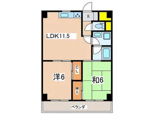 ロイヤルフラット野毛山 壱番館の間取り