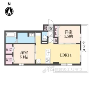 恵敬院北山【1階】の間取り