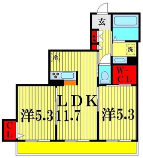 VAN VEAL Matsudo Kamishiki【3階】の間取り