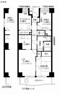 セレス 菅田【3階】の間取り
