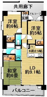 ダイアパレスお花茶屋II【3階】の間取り