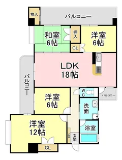 アルファシティ徳力【3階】の間取り