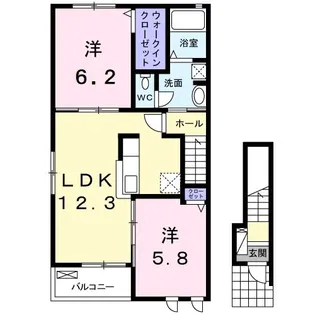 オリーブA【2階】の間取り