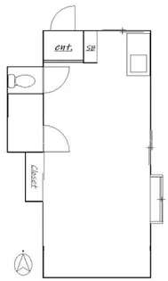 中山マンション【4階】の間取り