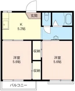 ウッディタウンB【2階】の間取り