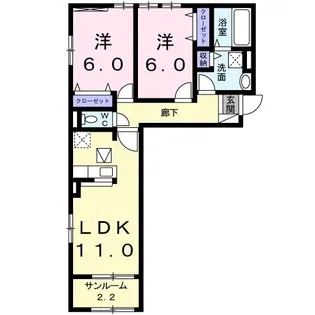 グランドソレイユ【1階】の間取り