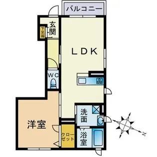 クレスト橘II【1階】の間取り