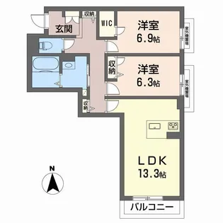 Crestieq(クレスティーク)【3階】の間取り