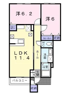 ベル ヴィラージュ【1階】の間取り