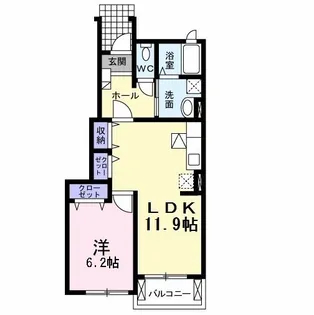 ブエナビスタ【1階】の間取り