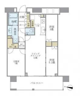 SKYZ TOWER&GARDEN【20階】の間取り