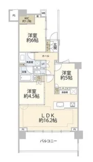 パークシティ高田馬場【6階】の間取り