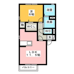 ウィル・フィールド【1階】の間取り