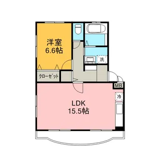 グリーンテージII【3階】の間取り