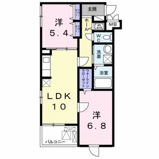 サンシャイン南勝山【4階】の間取り