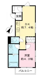 ルガロ西麻布【2階】の間取り