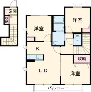 パルテール・加古川B【2階】の間取り