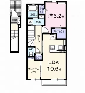 フォンテーヌ【2階】の間取り