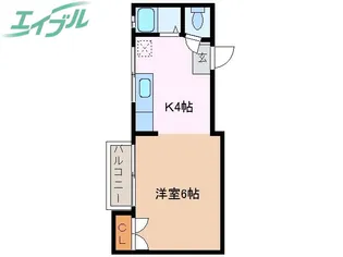内山マンション【4階】の間取り