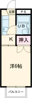 サマックスB棟【2階】の間取り