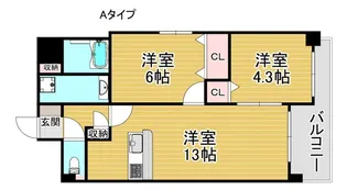 メゾンアッシュ【6階】の間取り