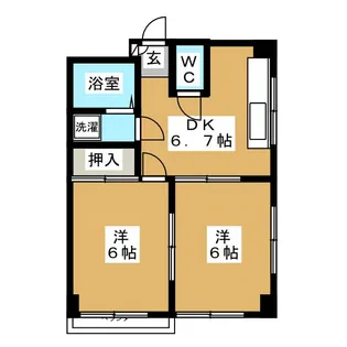 カサイハイツV【3階】の間取り
