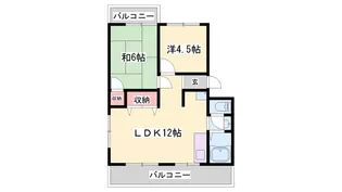 パークサイドハイツ 旧館【2階】の間取り